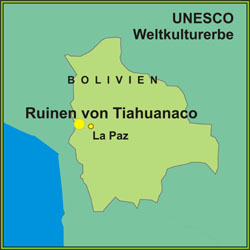 Das UNESCO Weltkulturerbe: Ruinen von Tiahuanaco Ruinen von Tiahuanaco sind UNESCO Weltkulturerbe